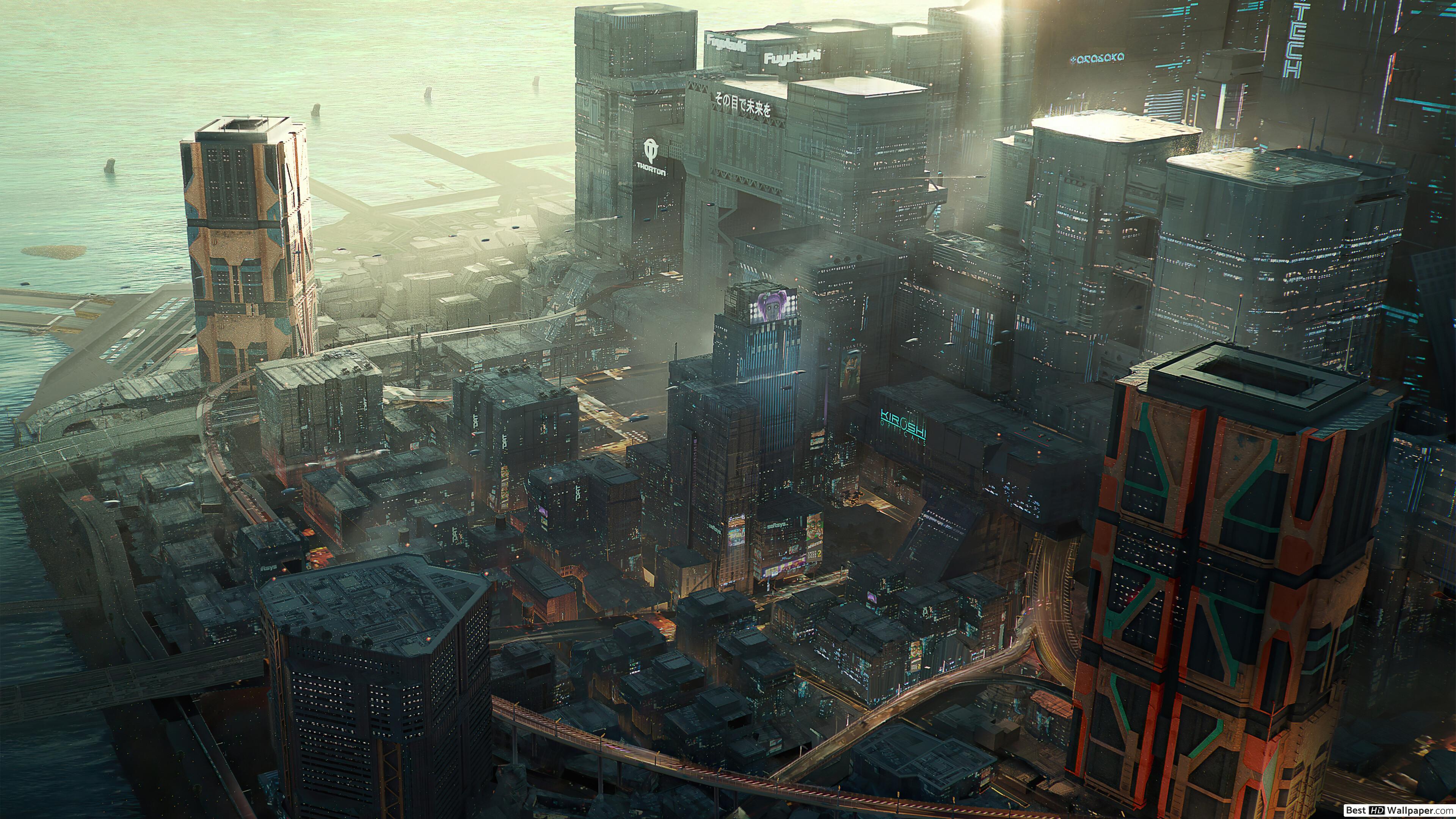 3840x2160 Cyberpunk 2077' Video Game [Night City Concept Art] HD wallpaper download