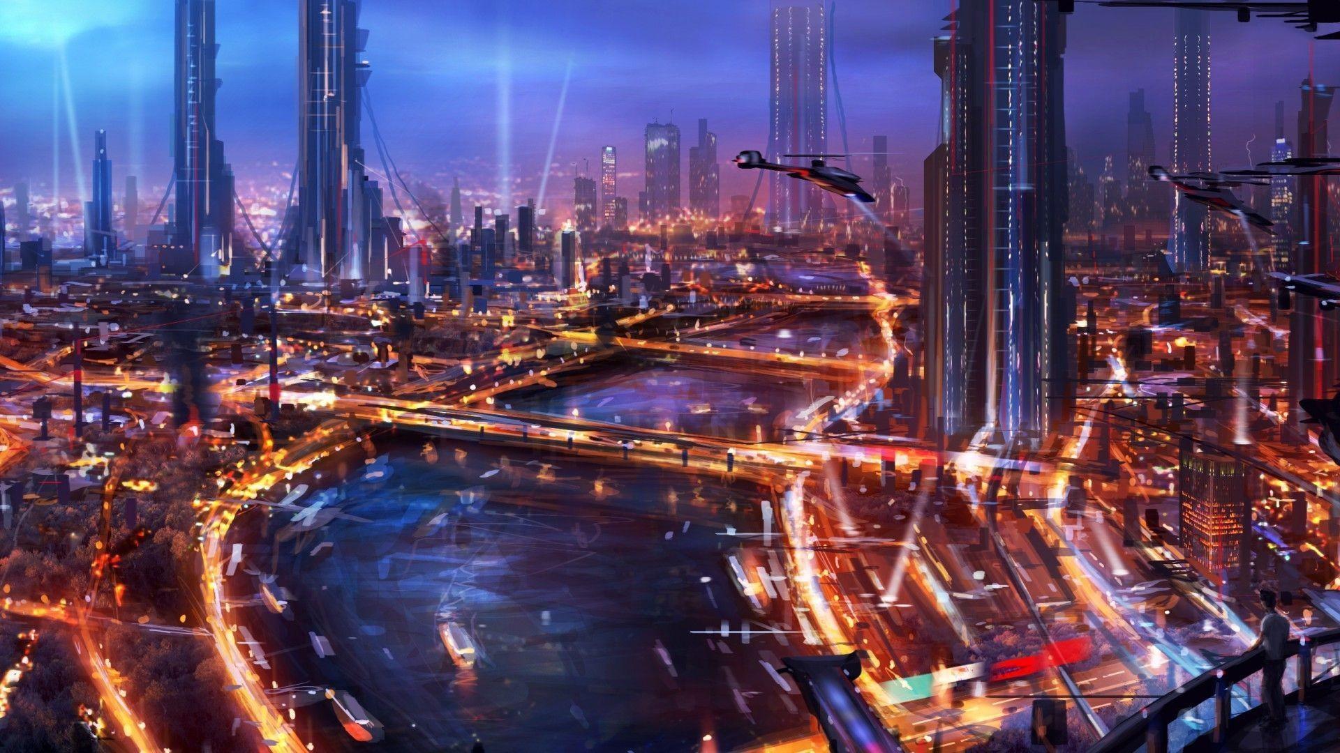 1920x1080 Cyberpunk City Wallpaper 4k