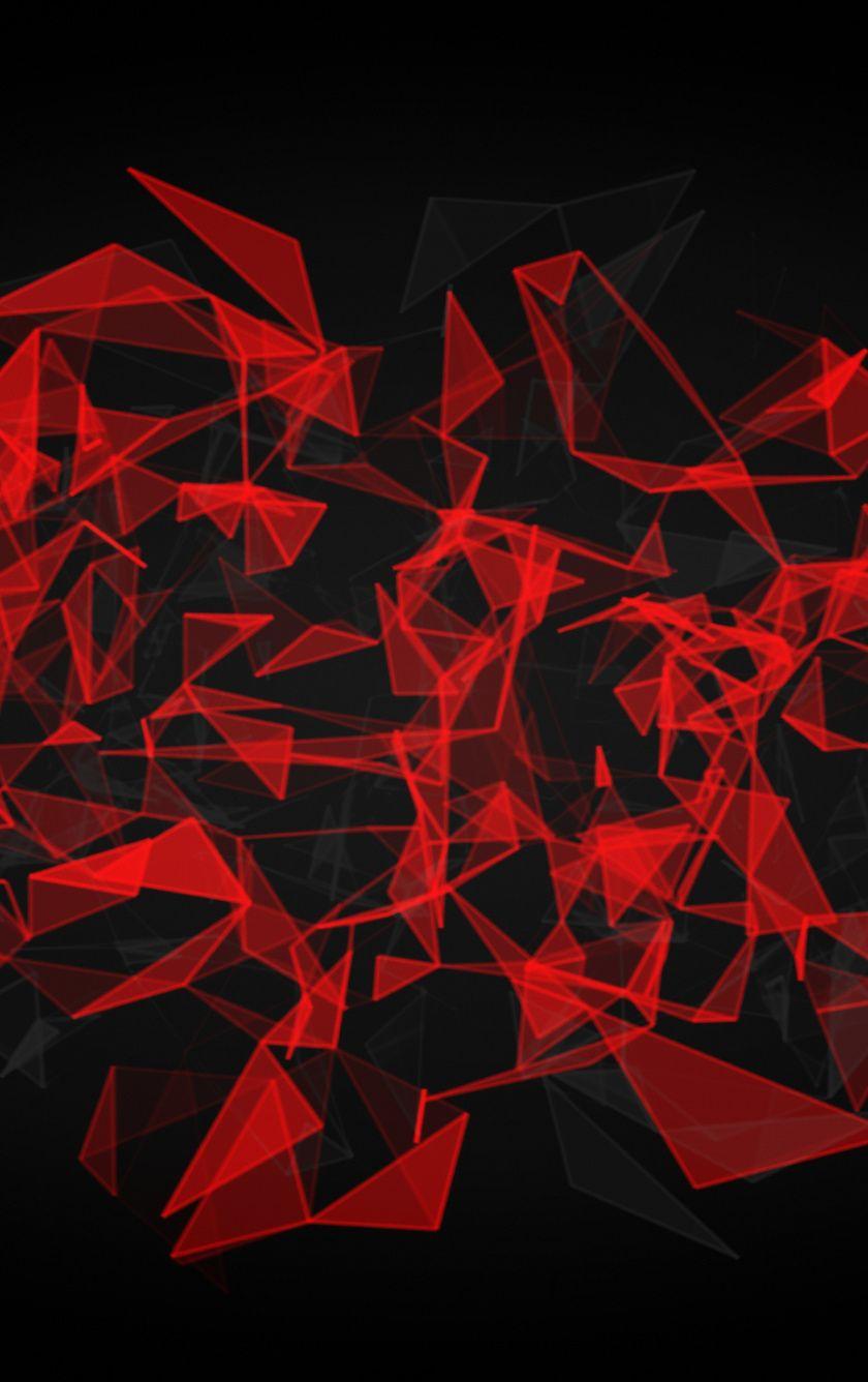 840x1336 Download 840x1336 wallpaper red pattern, polygons, abstract, iphone