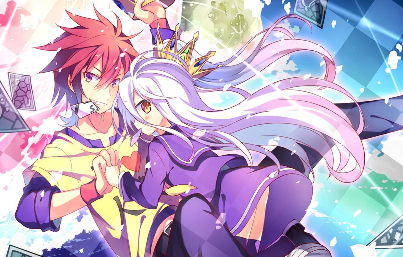1332x850 Wallpaper background, Sora, Shiro, No game no life, the game to life image for desktop, section прочее