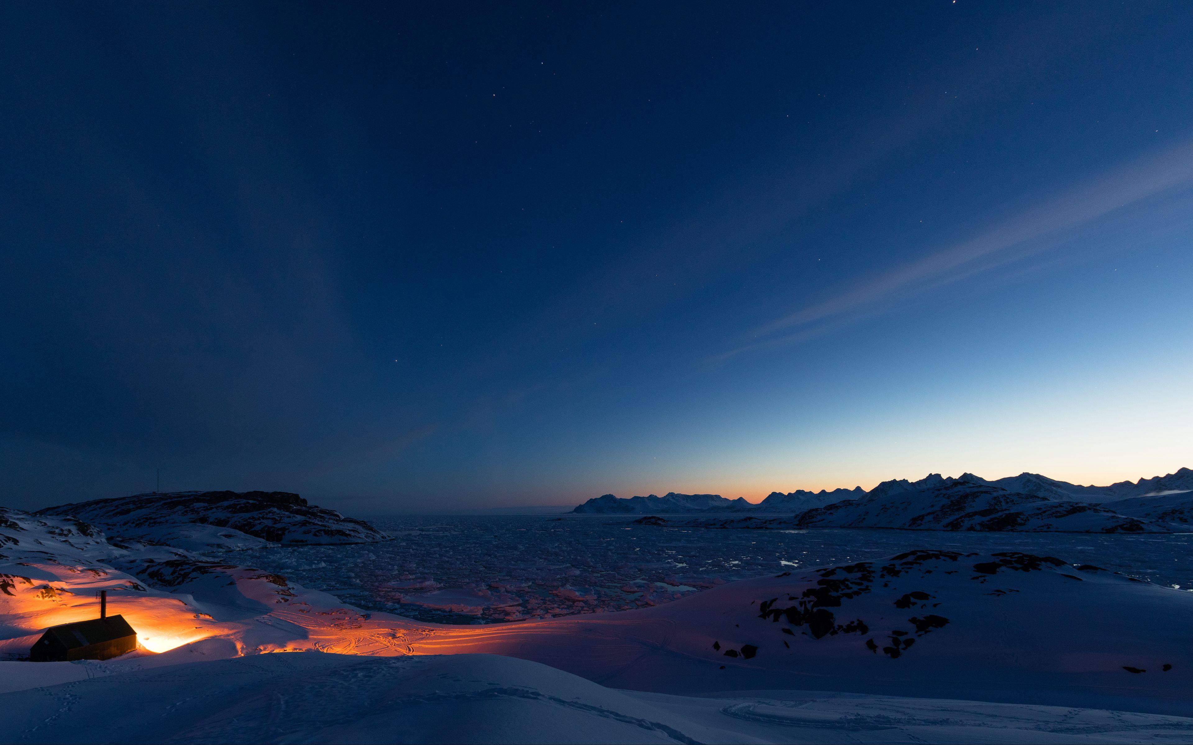 3840x2400 Download wallpaper 3840x2400 mountains, snow, ice, sunset, kulusuk, greenland 4k ultra HD 16:10 HD background