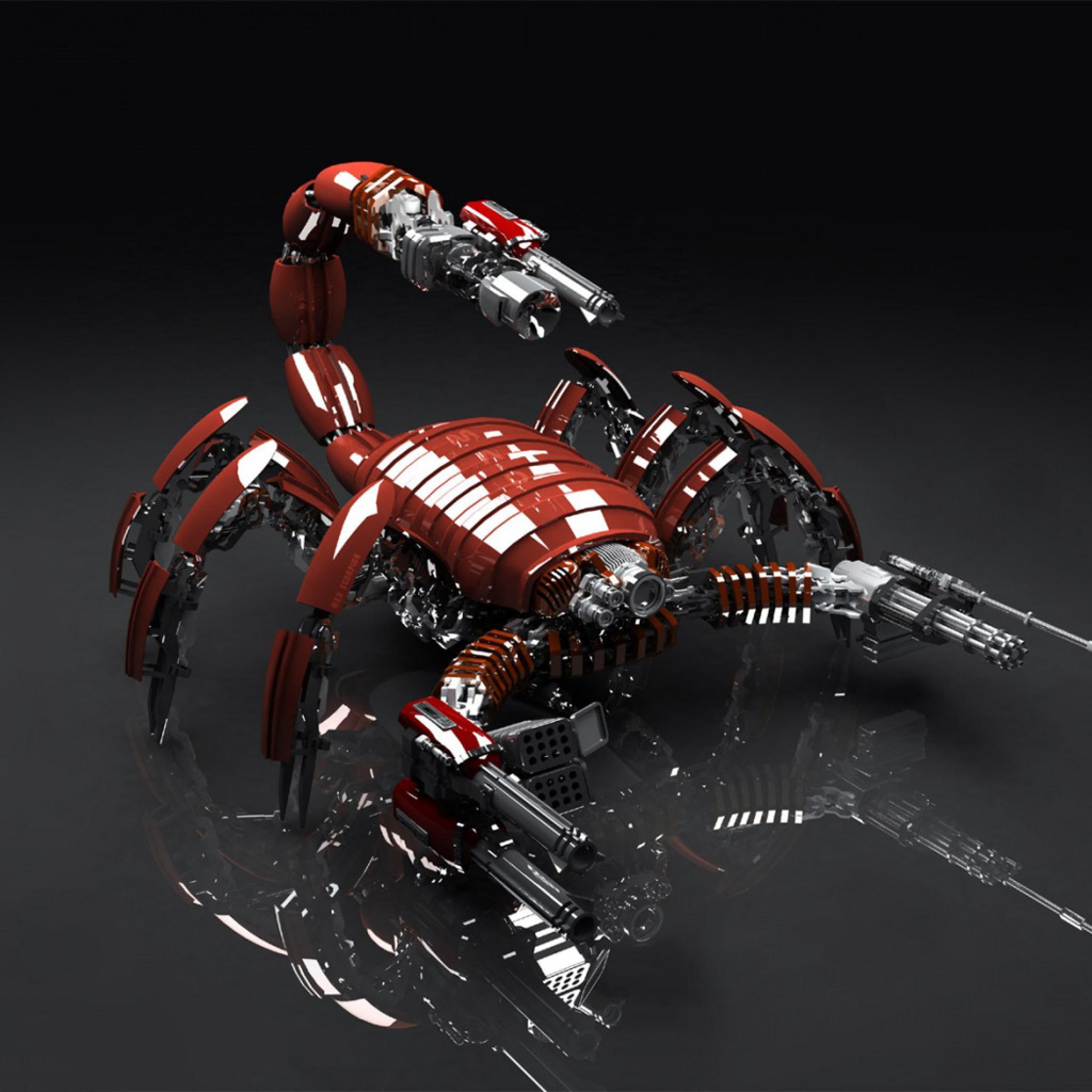 2048x2048 Desktop HD Mechanical Scorpion HD Wallpaper