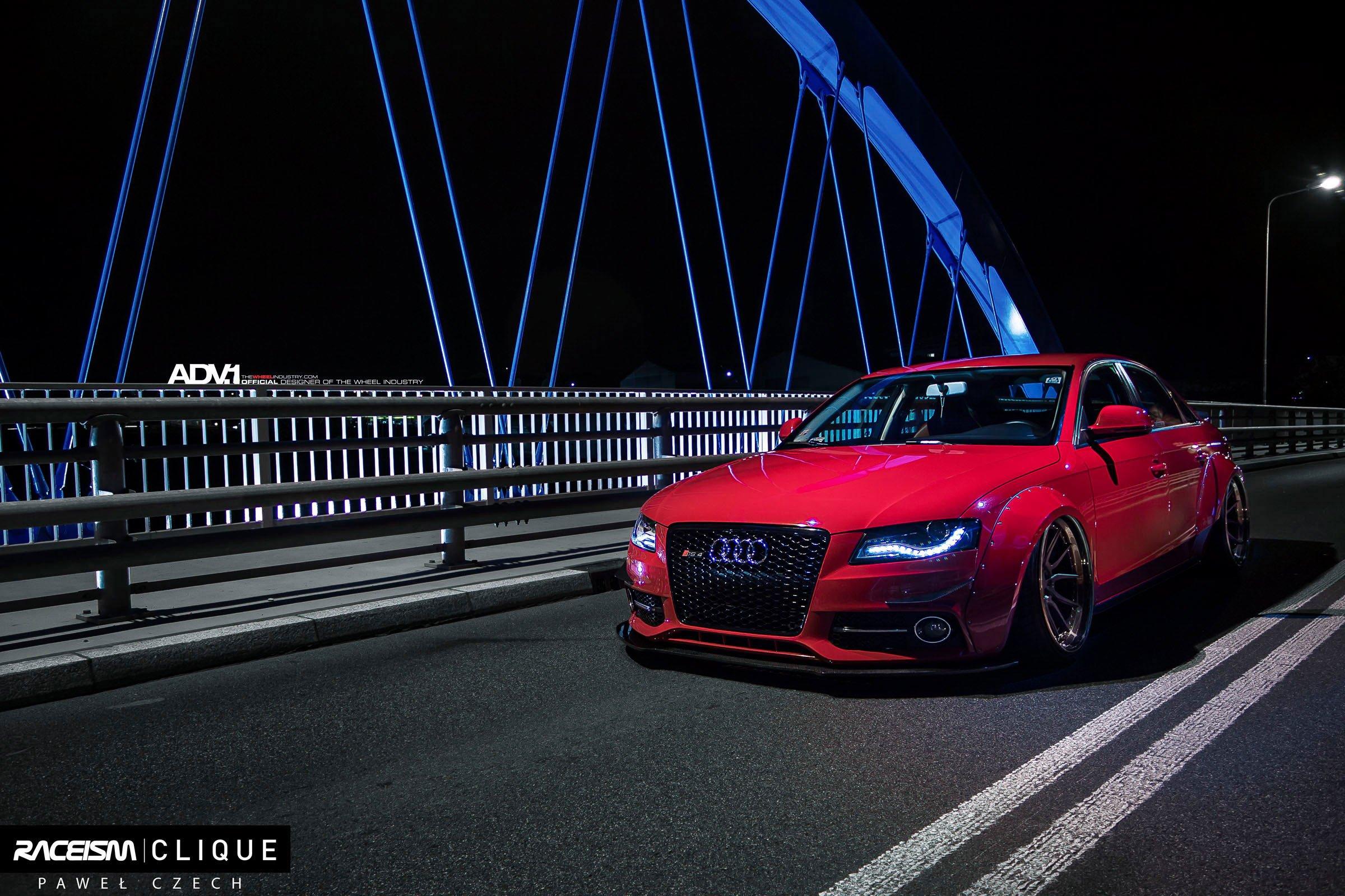 2400x1600 audi a Widebody, Cars, Sedan, Red, Adv Wheels Wallpaper HD / Desktop and Mobile Background