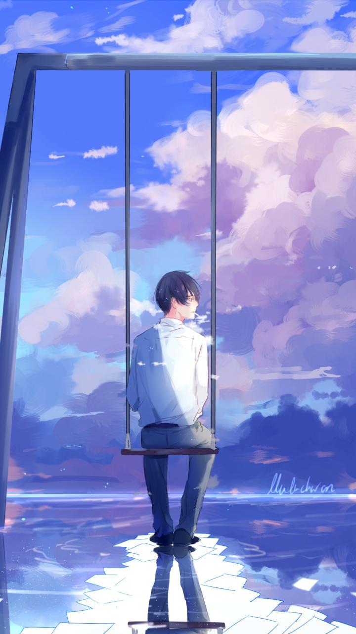 720x1280 Anime Boy Summer Wallpaper