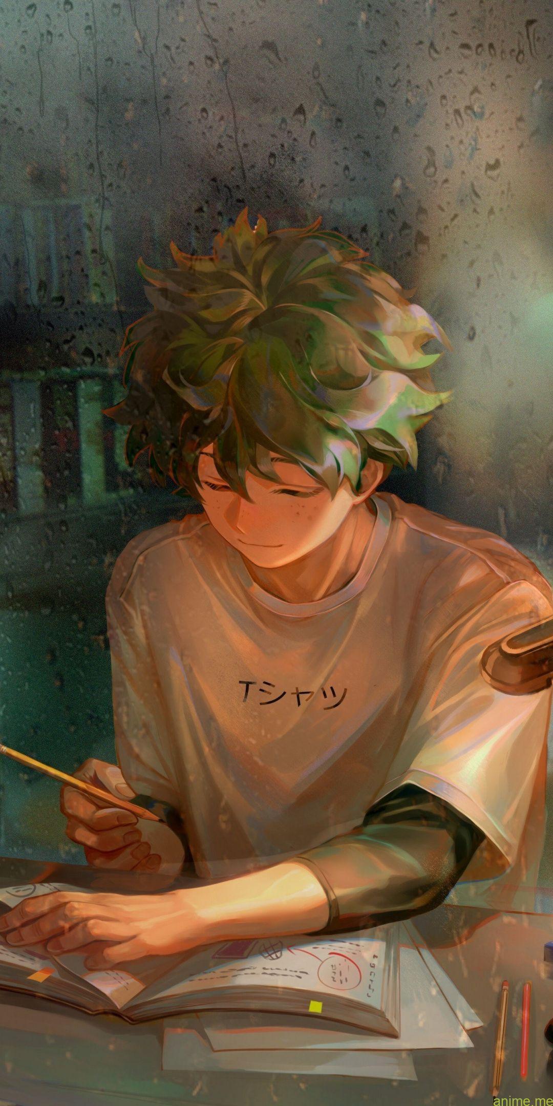 Alone-Anime-Anime-Art-Anime-Boy-Favim-Co, Painting by Koldin