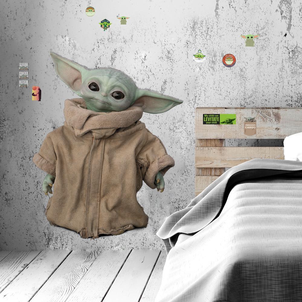1000x1000 The Mandalorian: Baby Yoda Peel and Stick Giant Wall Decals