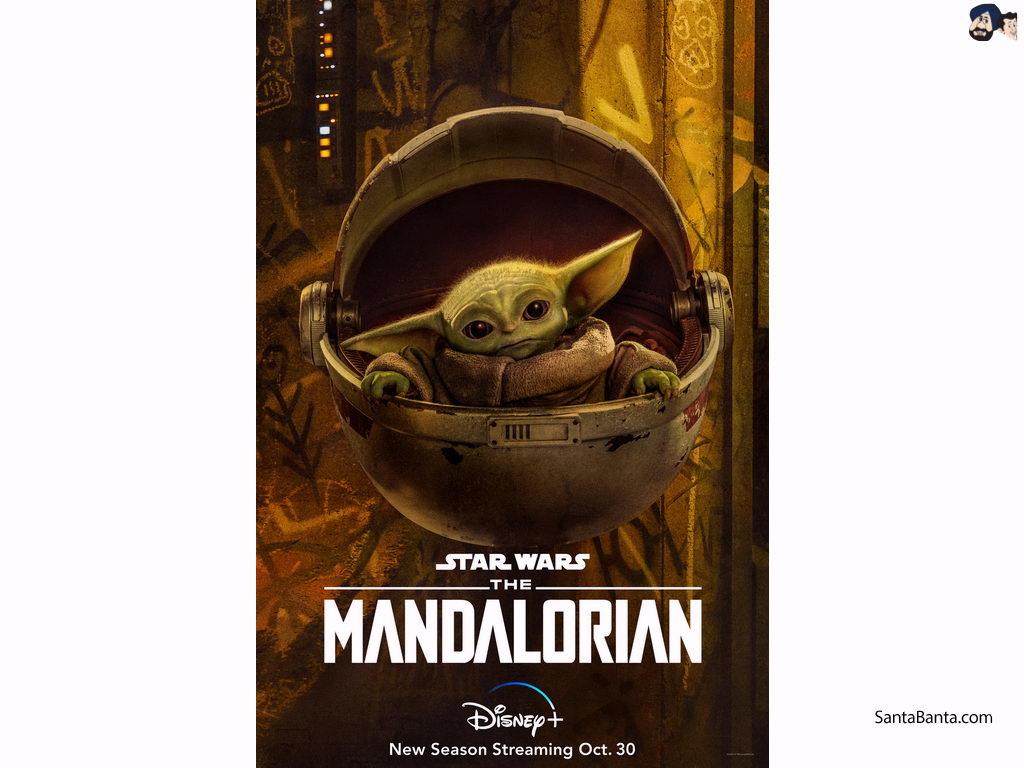 1024x768 Official poster of Baby Yoda`s character in Jon Favreau`s series, `The Mandalorian`