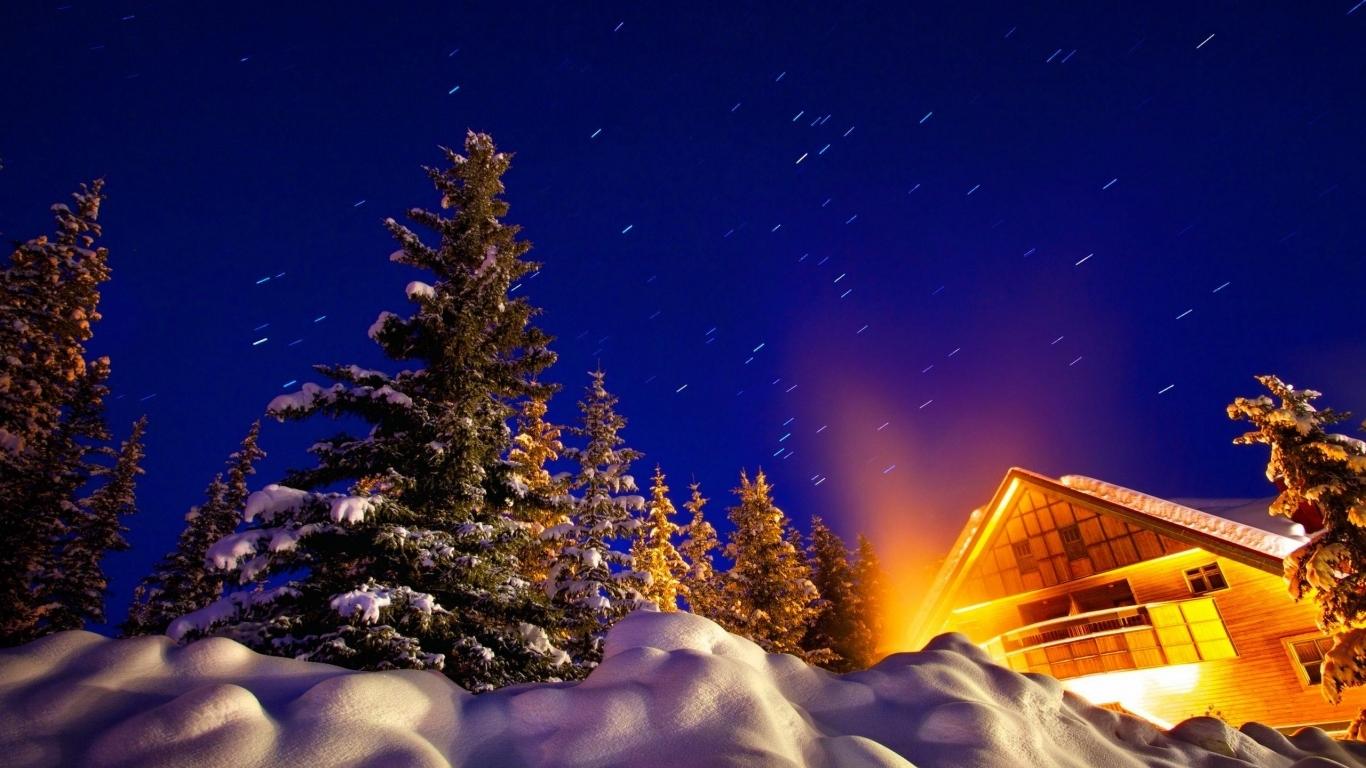 1366x768 Free download Warm House Under Night Winter Sky HD Wallpaper List [1366x768] for your Desktop, Mobile & Tablet. Explore Winter Night Sky Wallpaper. Starry Night Wallpaper, Night Sky