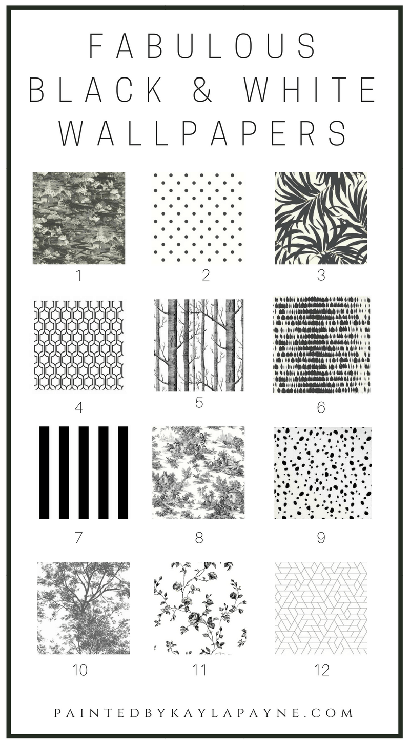 800x1450 Fabulous Black And White Wallpaper Painted By Kayla Payne