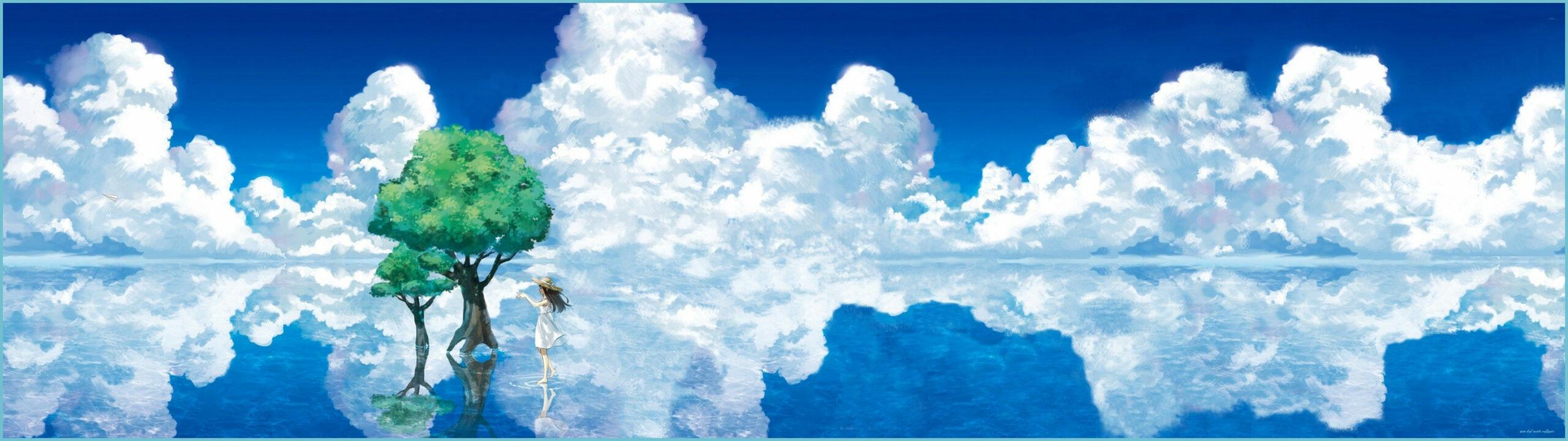 2560x720 Free HD Anime Dual Monitor Image Cartoon Wallpaper Hd, Dual Dual Monitor Wallpaper