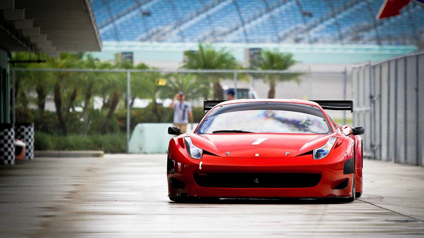 1366x768 Racing Ferrari Wallpaperx768