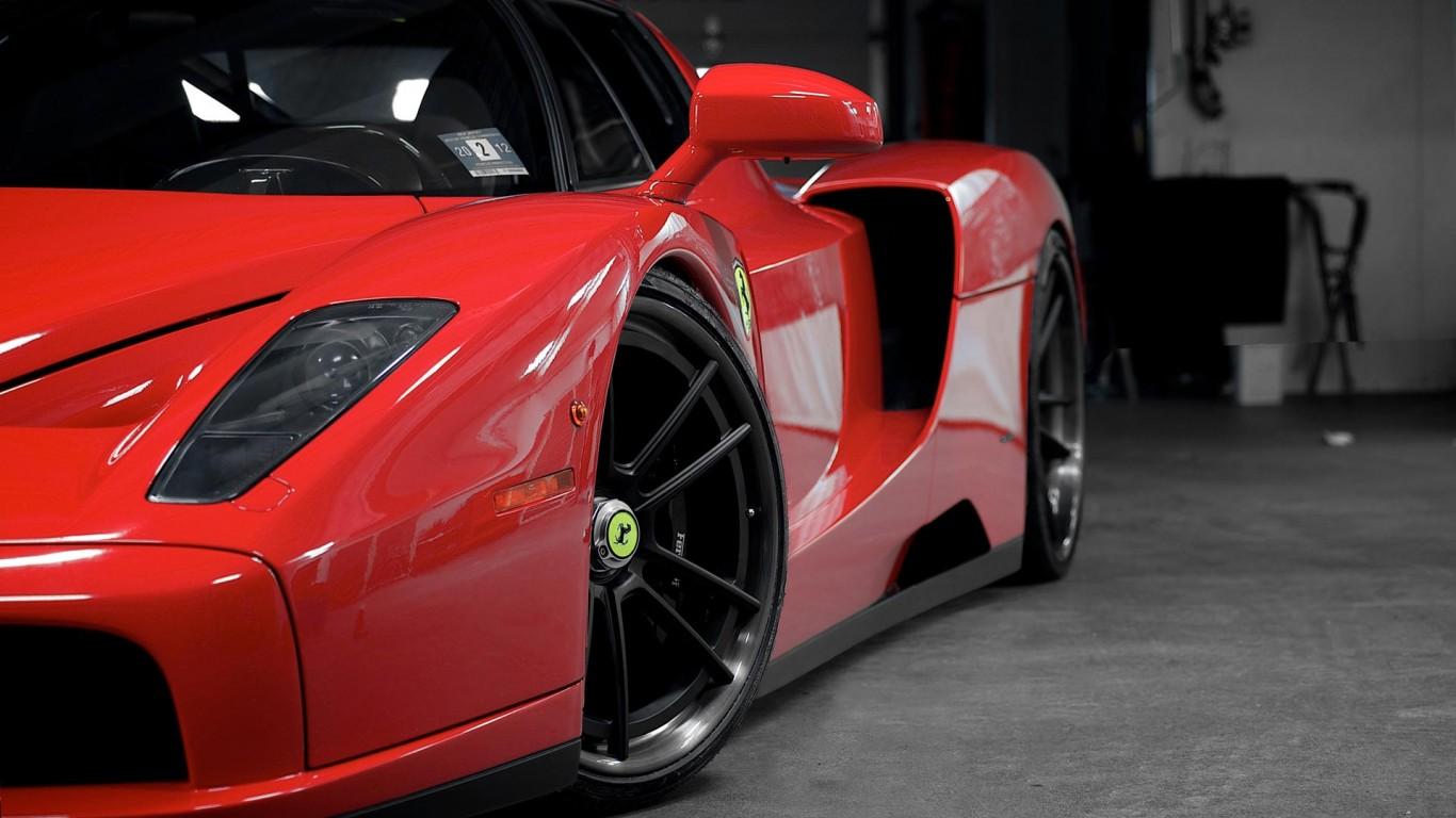 1366x768 Download Enzo Ferrari Headlight Wheels HD Wallpaper for Desktop and Mobiles 1366x768