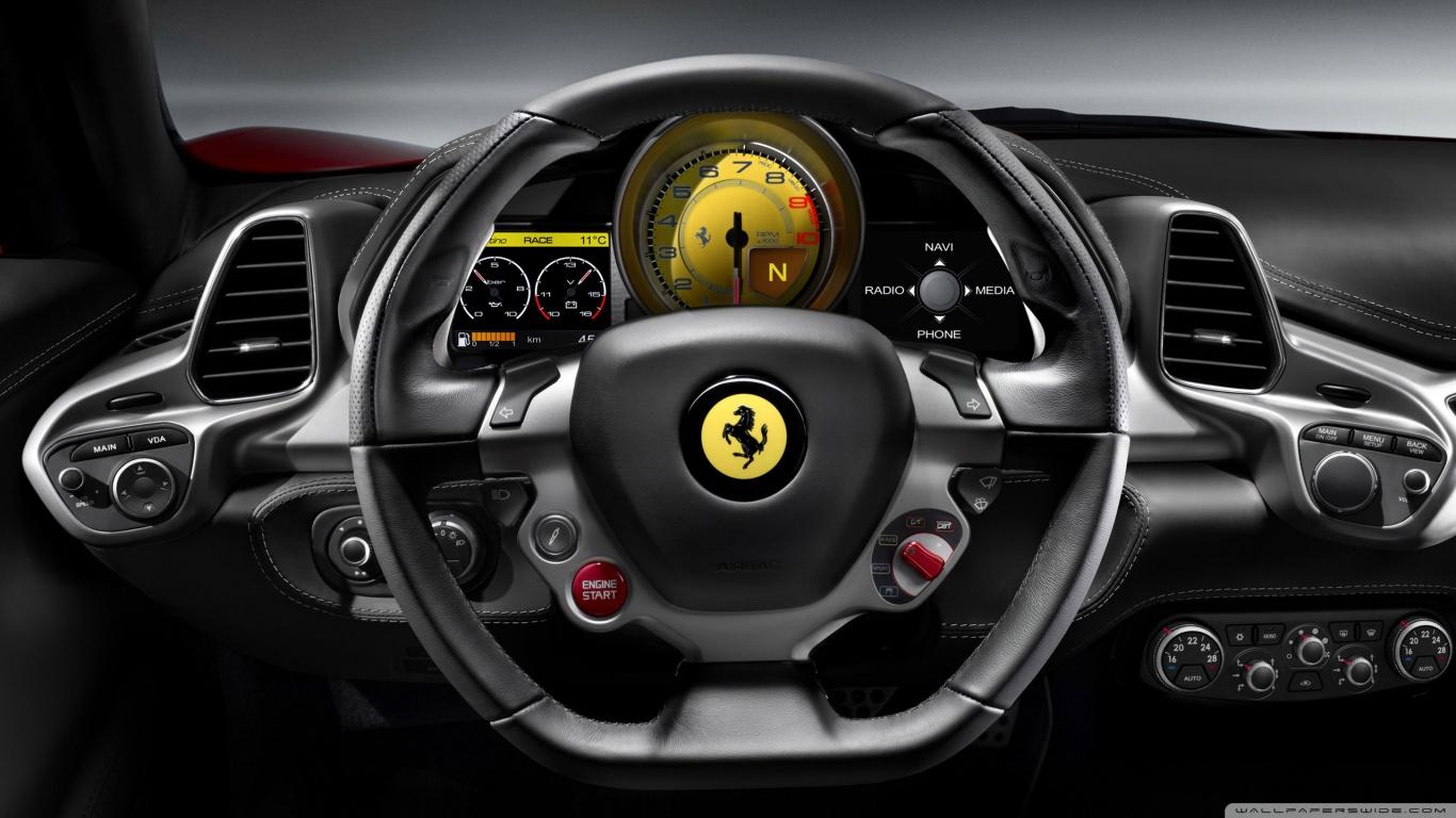 1366x768 Free download 2010 Ferrari 458 Italia Steering Wheel 4K HD Desktop Wallpaper [1366x768] for your Desktop, Mobile & Tablet. Explore Ferrari Wallpaper HD Widescreen. Ferrari Wallpaper HD Widescreen, Ferrari