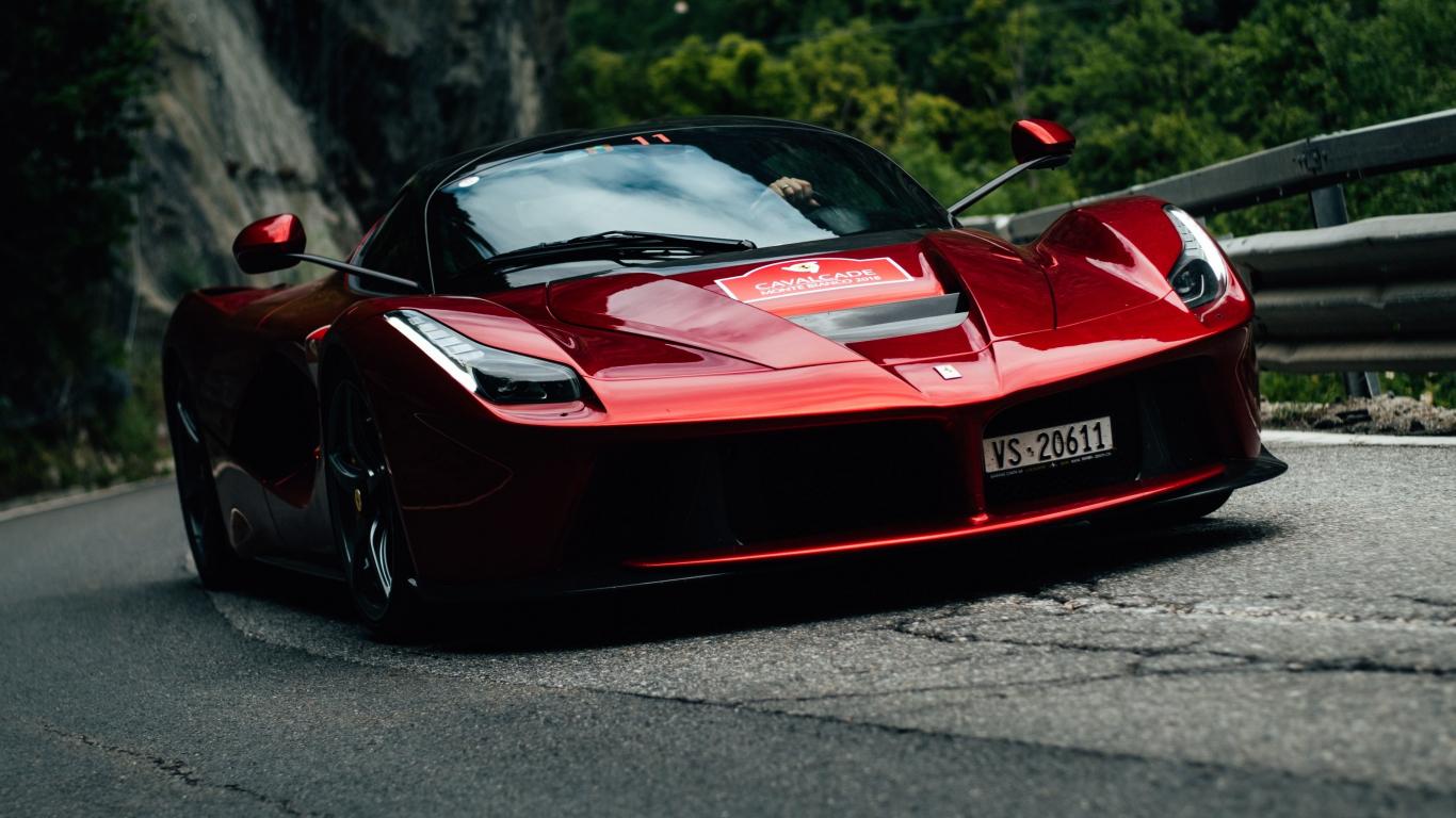 1366x768 Download 1366x768 wallpaper ferrari laferrari aperta, red, sports car, tablet, laptop, 1366x768 HD image, background, 9737