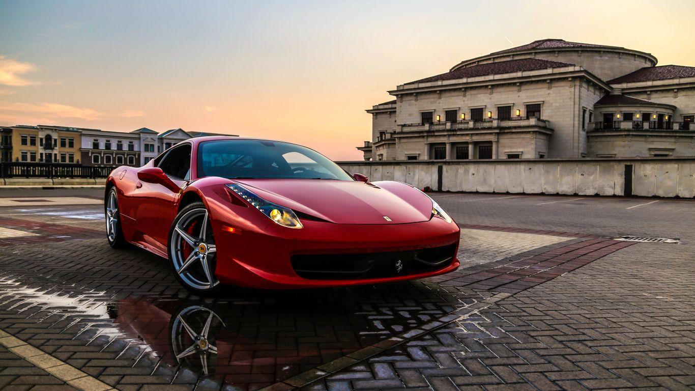 1366x768 Red Ferrari 4k Ultra HD Desktop Background Wallpaper for 4K UHD TV WallpaperKit