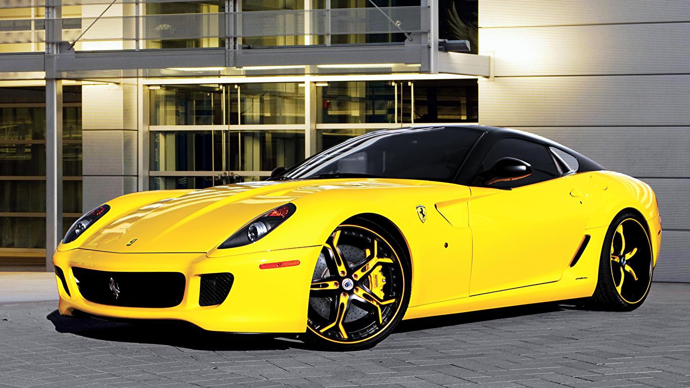 1366x768 Wallpaper Ferrari 599 Luxury Yellow Cars 1366x768