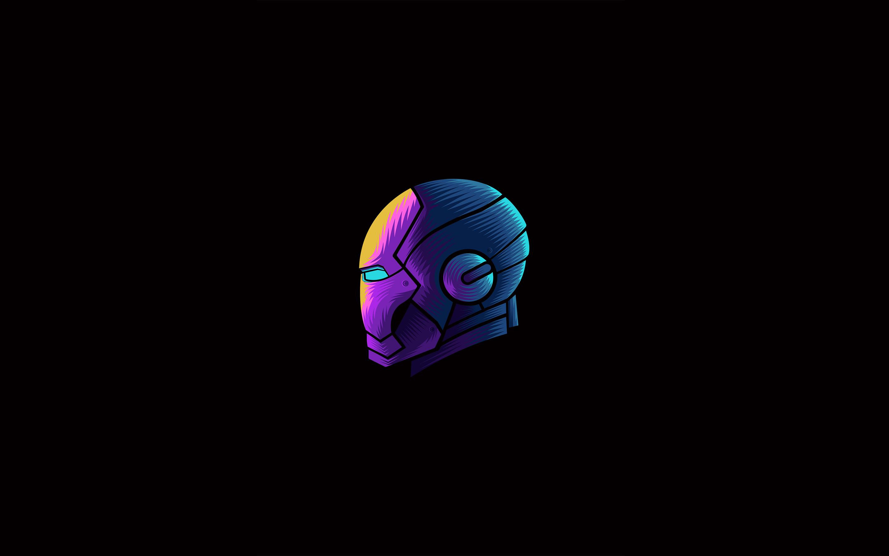 2880x1800 Iron Man Mask Minimalism 4k Macbook Pro Retina HD 4k Wallpaper, Image, Background, Photo and Picture