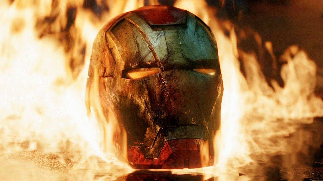 1280x720 Iron Man Helmet Burning