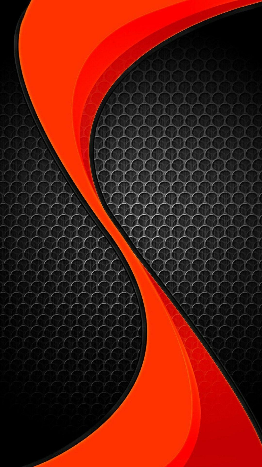 1080x1920 Minimalist Black And Orange Wallpaper