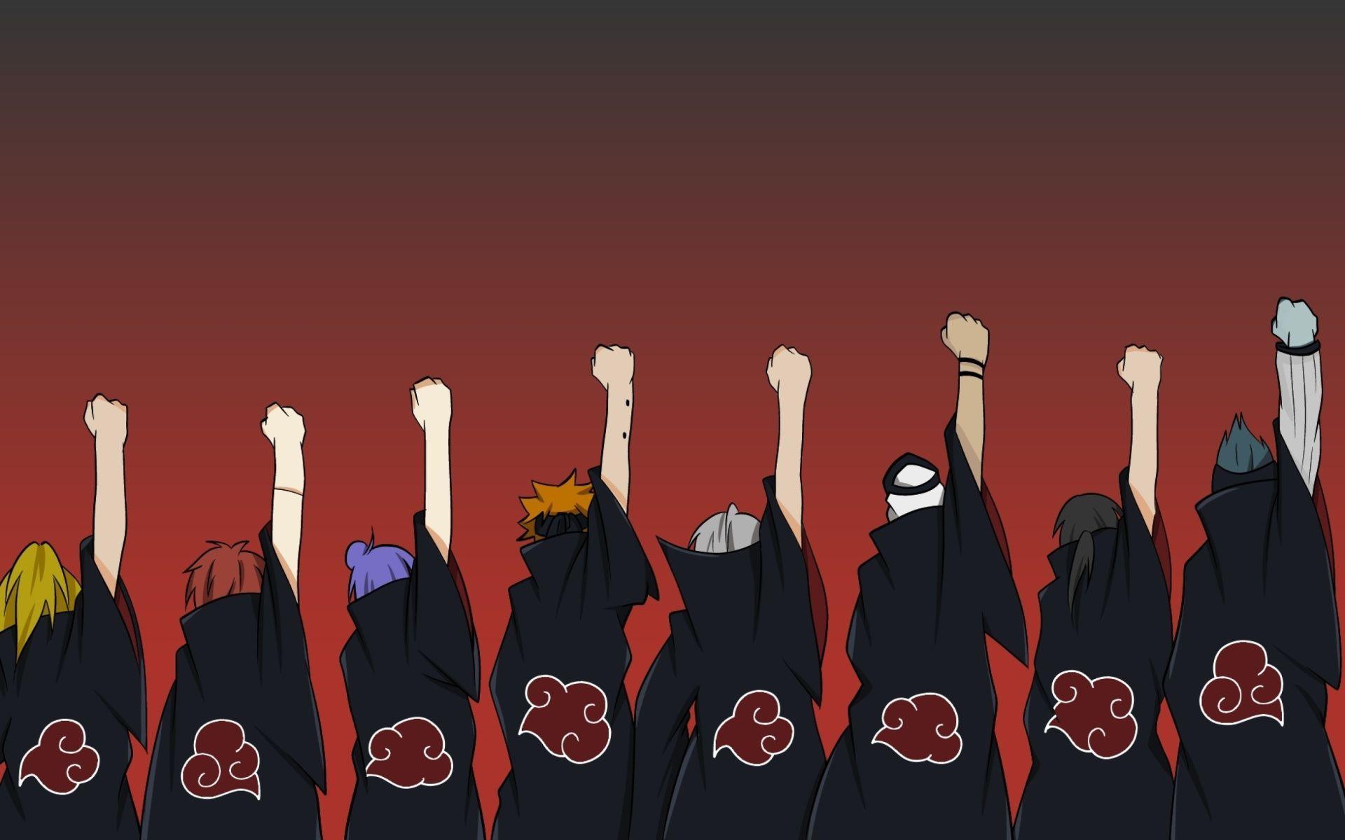 1920x1200 Naruto Itachi Sasori Tobi Deidara With Sharingan Logo