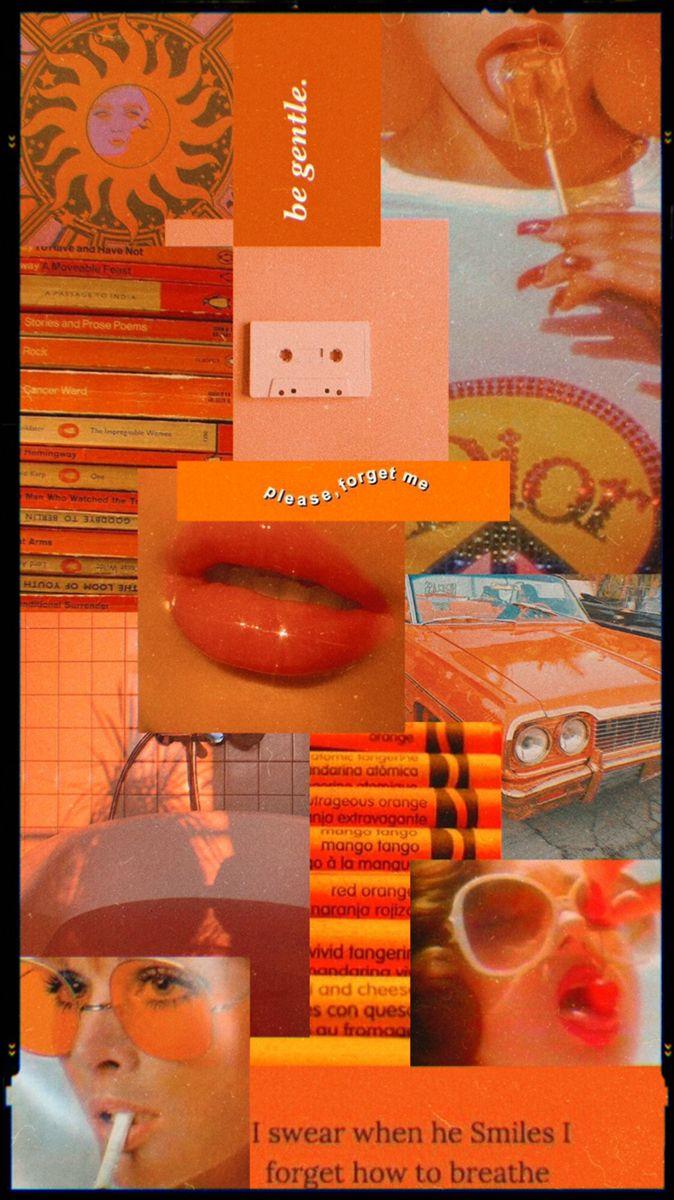674x1200 Pretty wallpaper background, Edgy wallpaper, Orange wallpaper