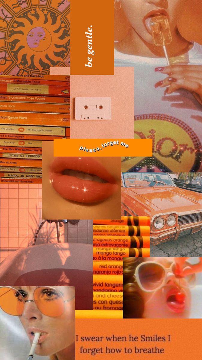 674x1200 orange retro wallpaper. Pretty wallpaper background, Edgy wallpaper, Orange wallpaper