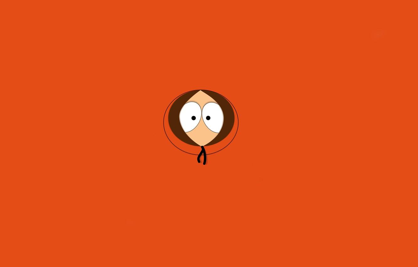 1332x850 Wallpaper minimalism, South Park, orange background, South Park, Kenneth (Kenny) McCormick, Kenny McCormick, kenny image for desktop, section минимализм