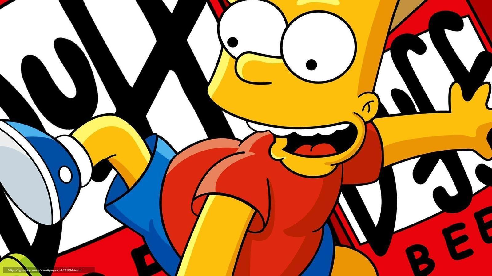 1600x900 desenhos animados, Bart. Bart simpson, The simpsons, Simpson