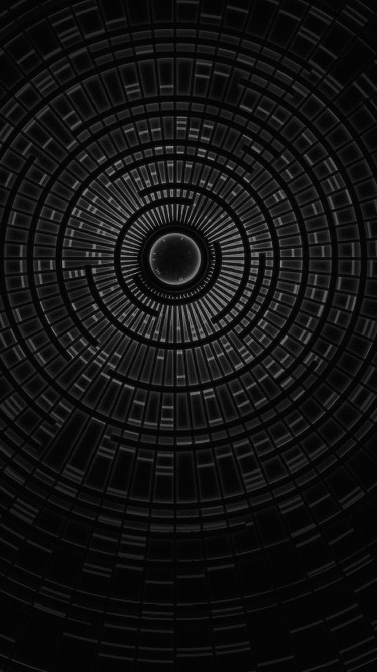 750x1334 Circle Hole Dark Bw Abstract Pattern Wallpaper