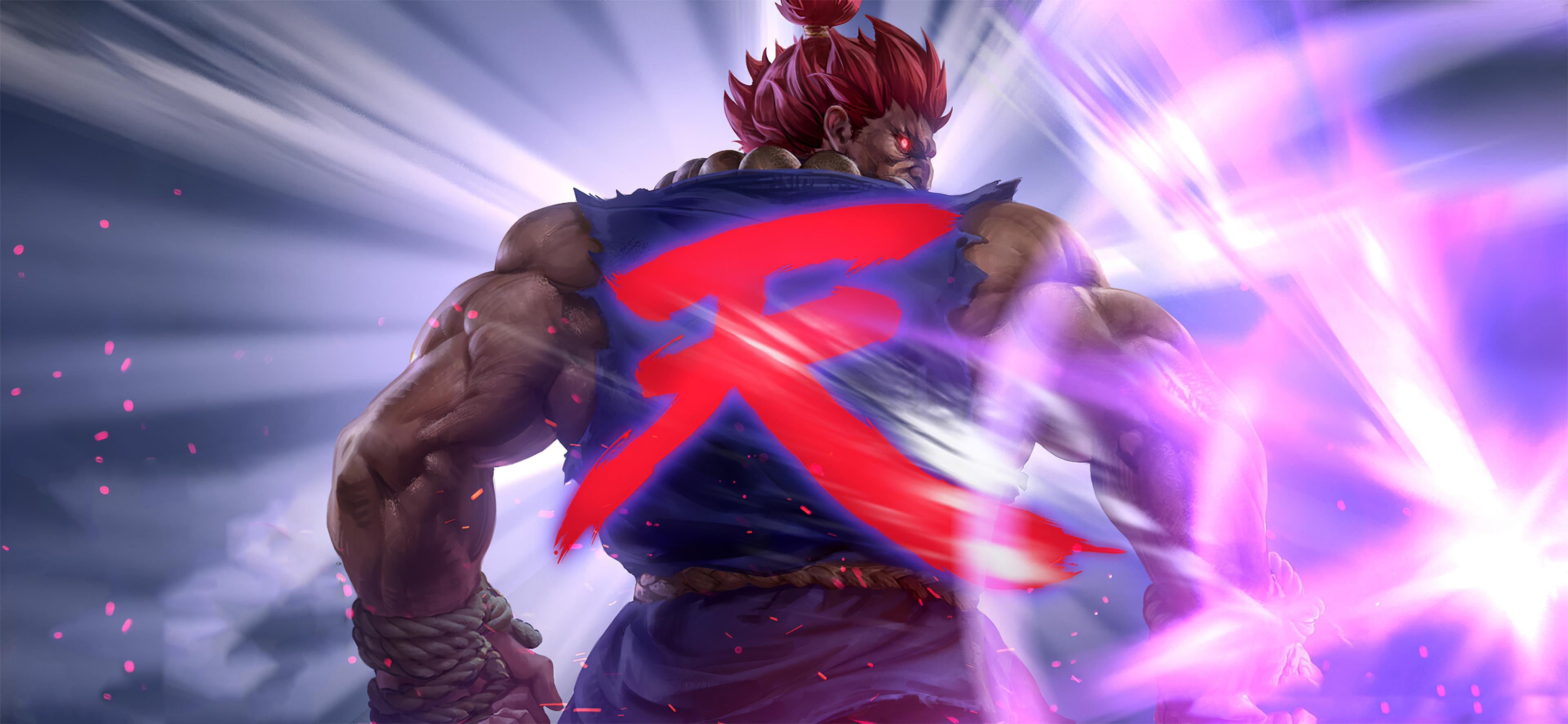 3840x1774 4k Artwork Akuma Street Fighter Wallpaper Title Teppen HD Wallpaper