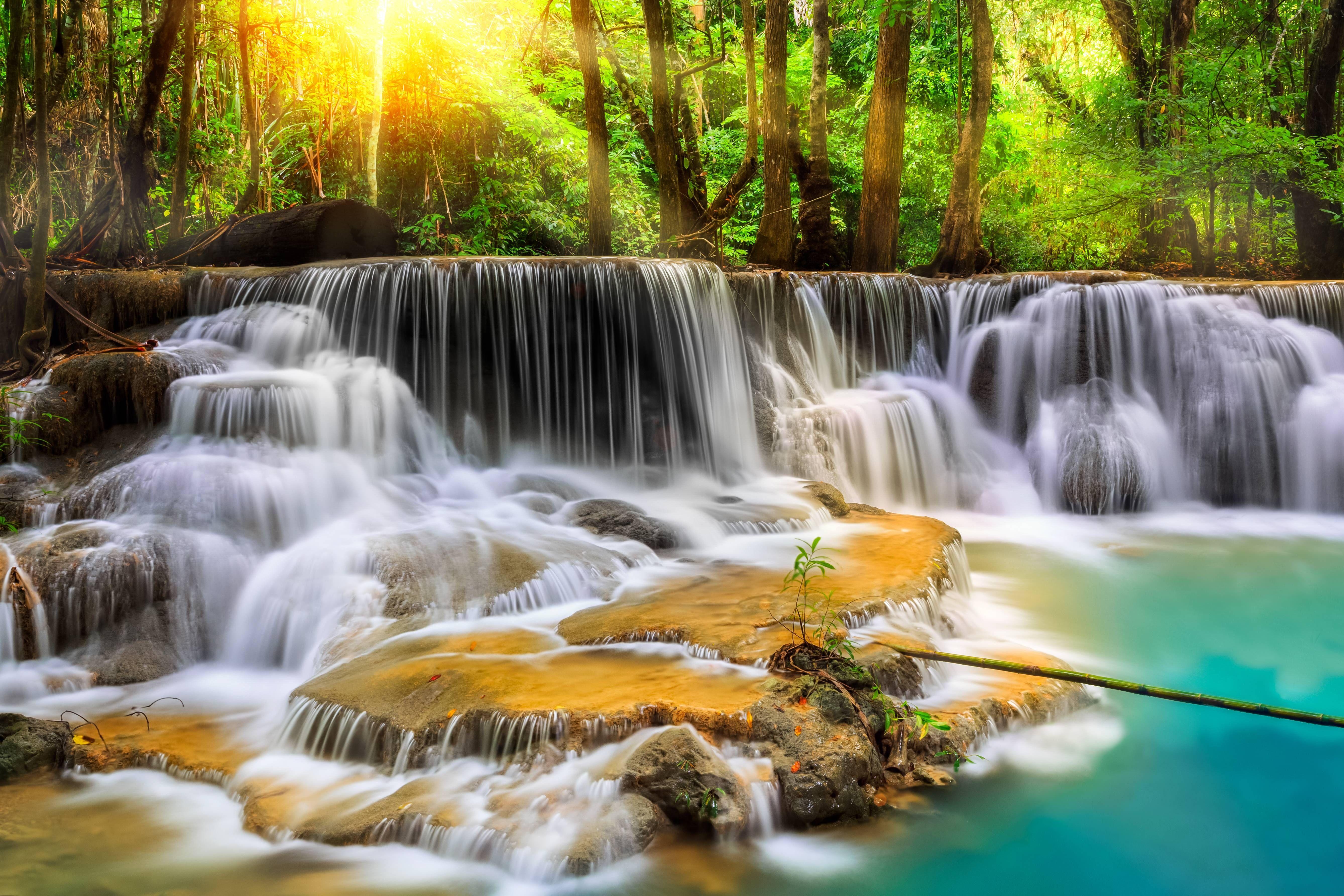 5353x3569 Erawan Waterfall Some New Beautiful HD Wallpaper HD Wallpaper. Waterfall wallpaper, Nature photo wallpaper, Natural waterfalls