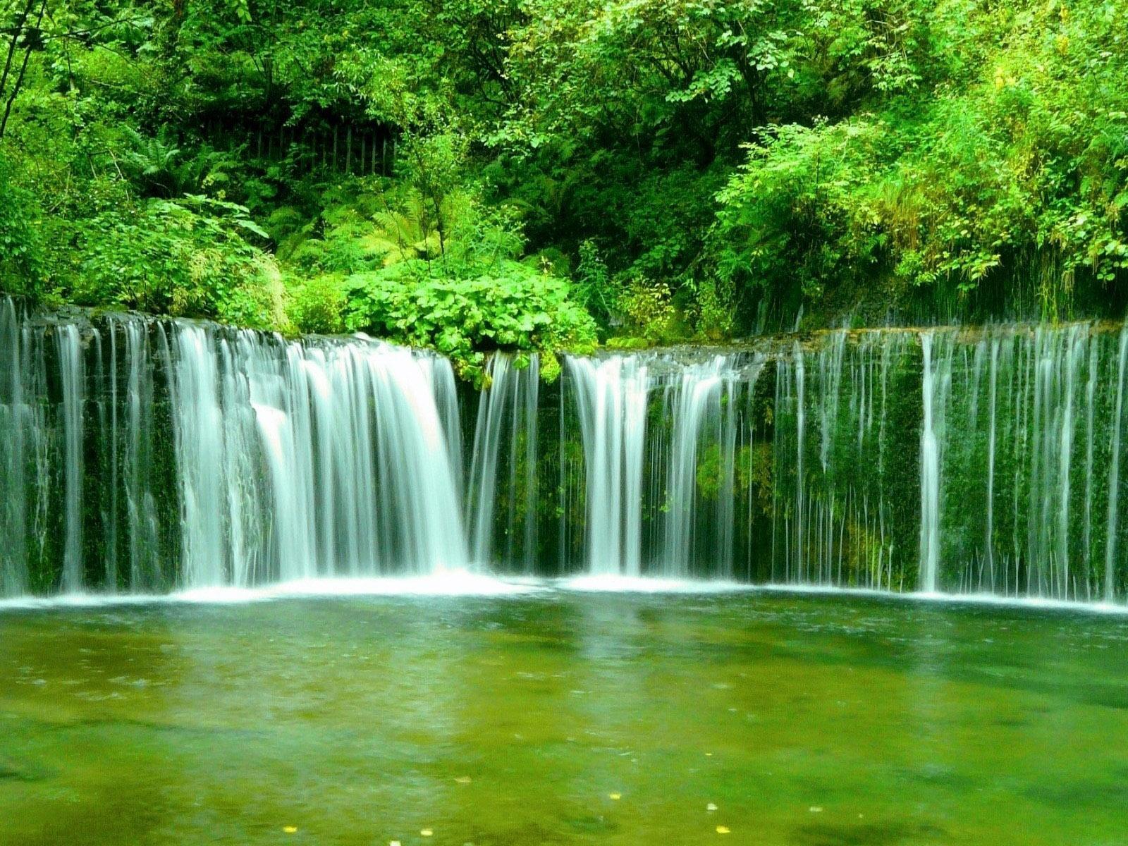 1600x1200 Green Waterfall wallpaper. Green Waterfall
