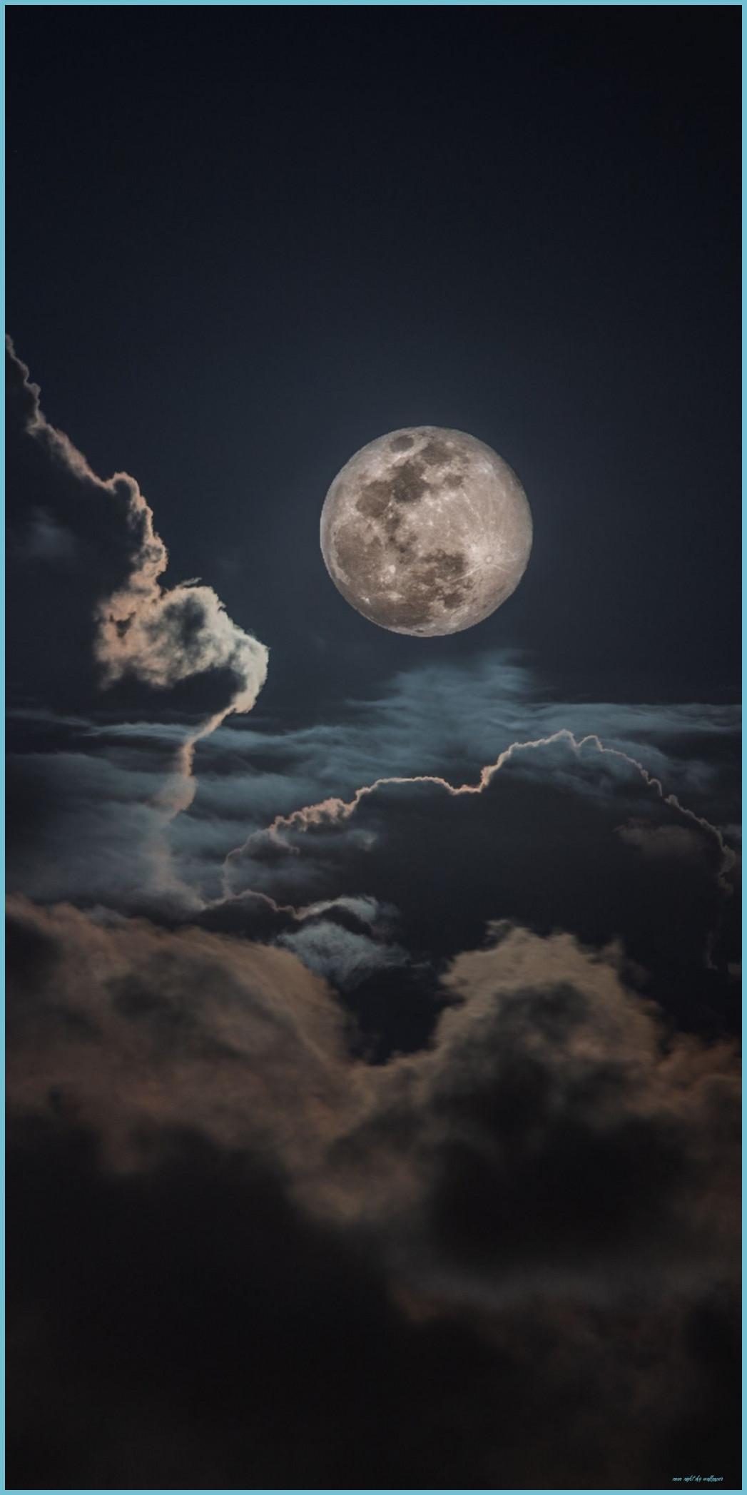 1047x2095 Night, Clouds And Moon, Sky Wallpaper Night Sky Wallpaper, Dark Night Sky Wallpaper