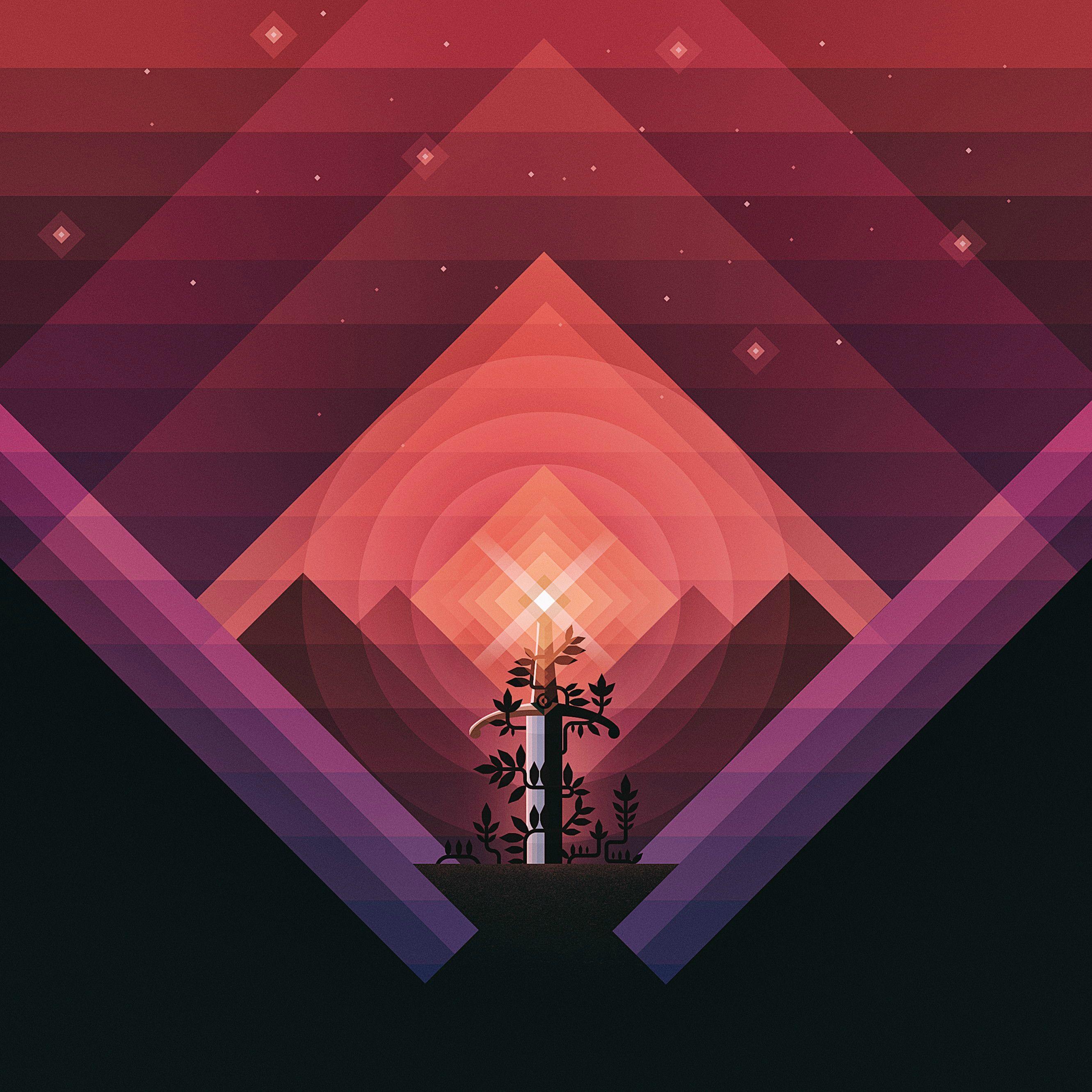 2662x2662 Sword in the Stone iPhone Wallpaper