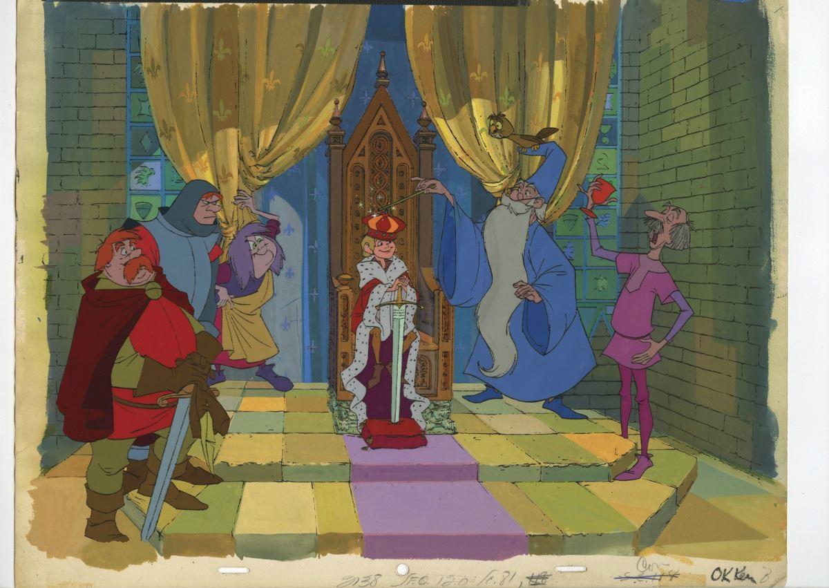 1200x851 Original Cel and Production Background from The Sword In The Stone