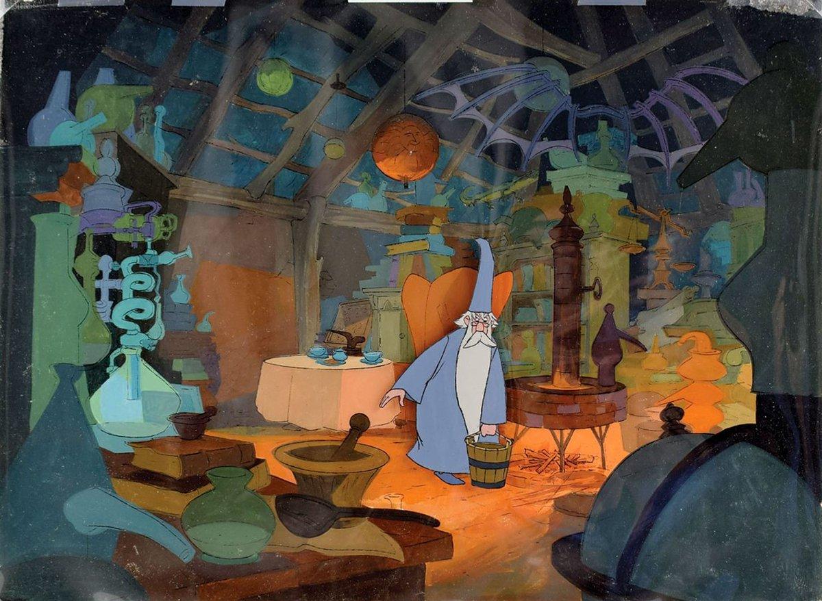 1200x878 Animation Obsessive animation cels and background from The Sword in the Stone (1963), dir. Wolfgang Reitherman, Walt Disney Productions