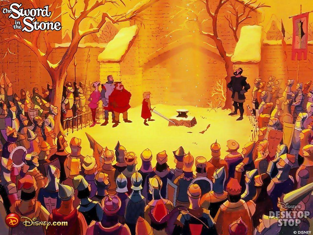 1024x768 The Sword In The Stone Wallpaper