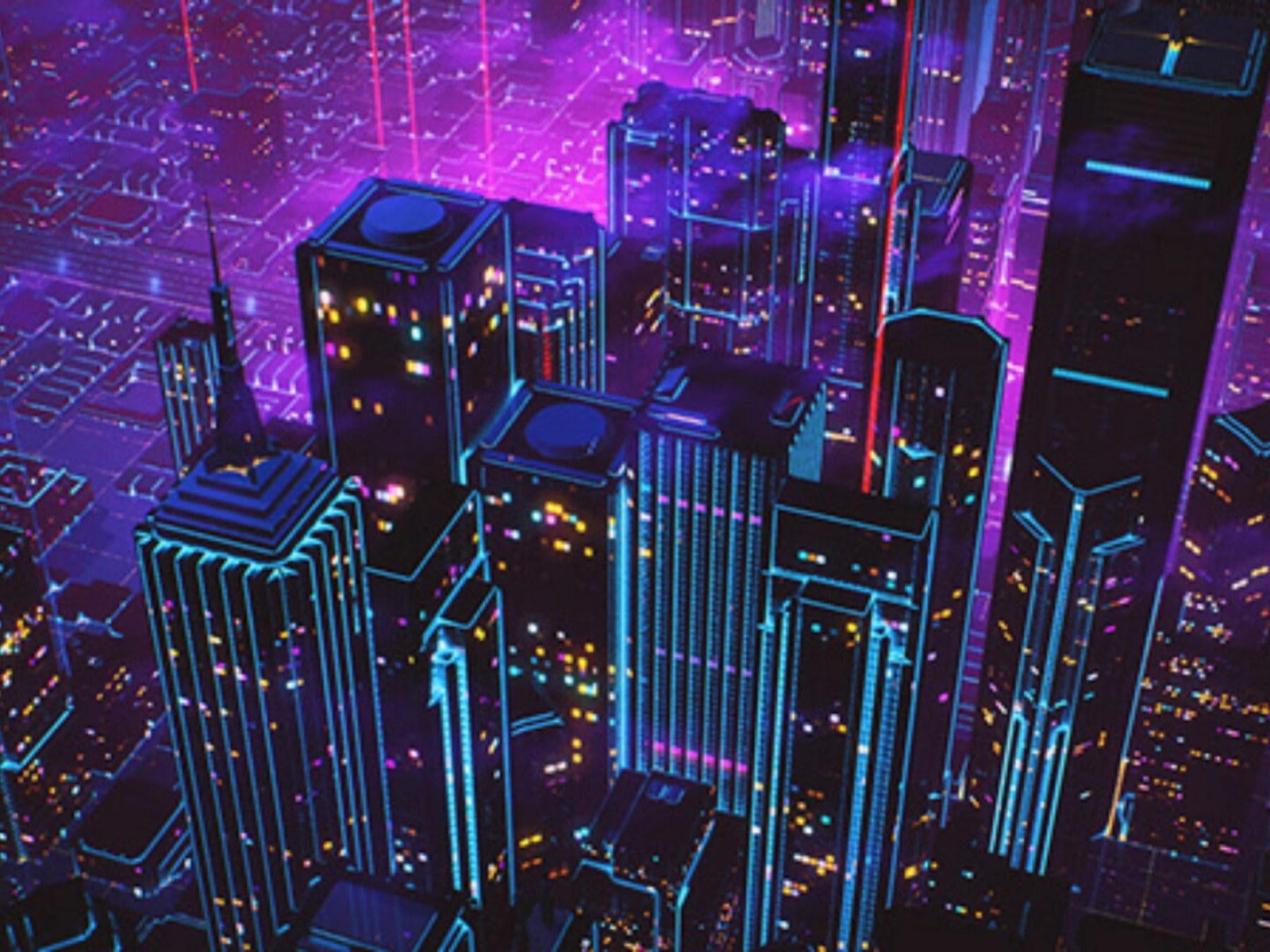 1600x1200 Special effects city lights artwork electricity psychedelic art wallpaper • Wallpaper For You HD Wallpaper For Desktop & Mobile