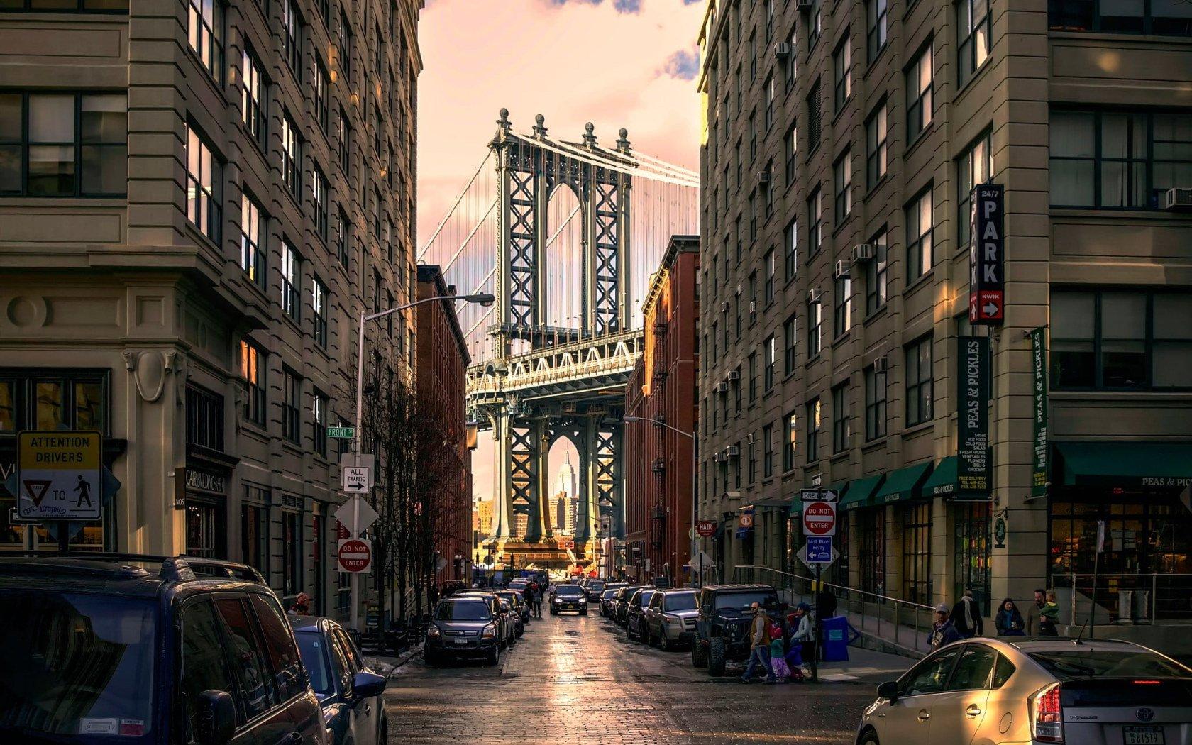 1680x1050 Wallpaper Brooklyn Bridge, New York, New York City, architecture, street • Wallpaper For You HD Wallpaper For Desktop & Mobile