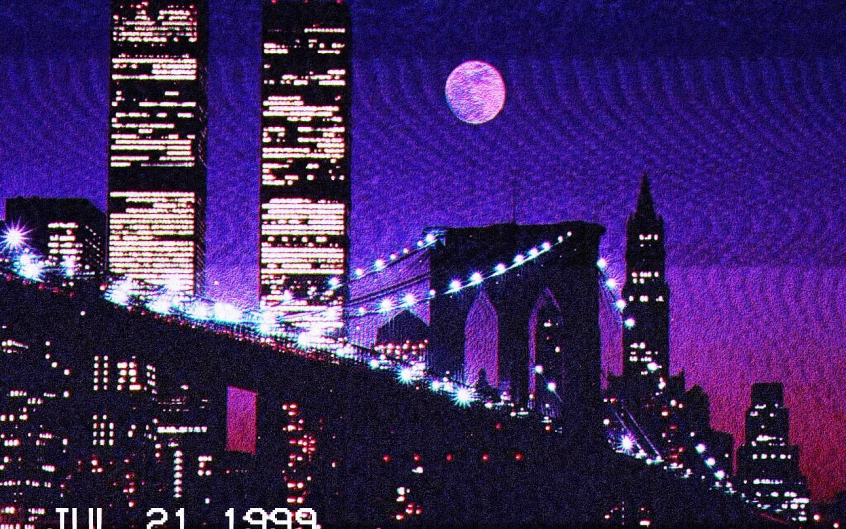 1680x1050 Wallpaper Twin Towers, World Trade Center, New York City, vaporwave, built structure • Wallpaper For You HD Wallpaper For Desktop & Mobile