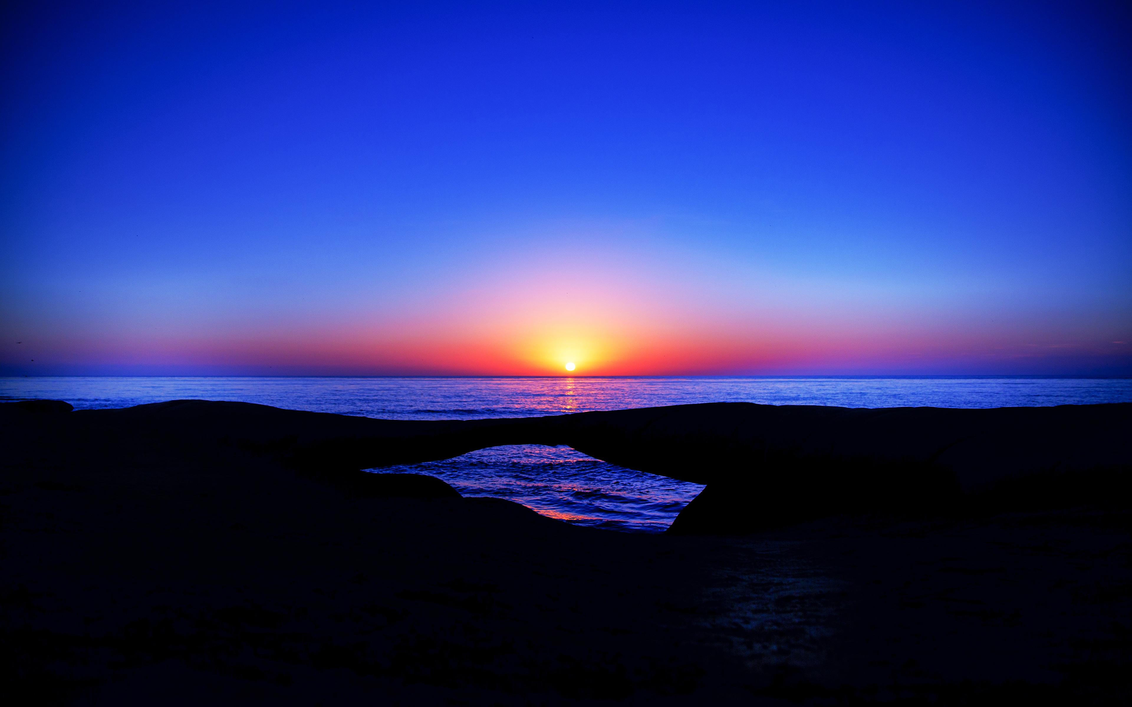 3840x2400 Horizon Sunset Wallpaper