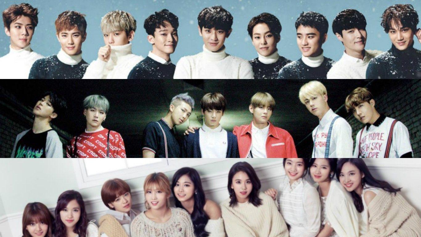 1366x768 BTS and Got 7 Wallpaper
