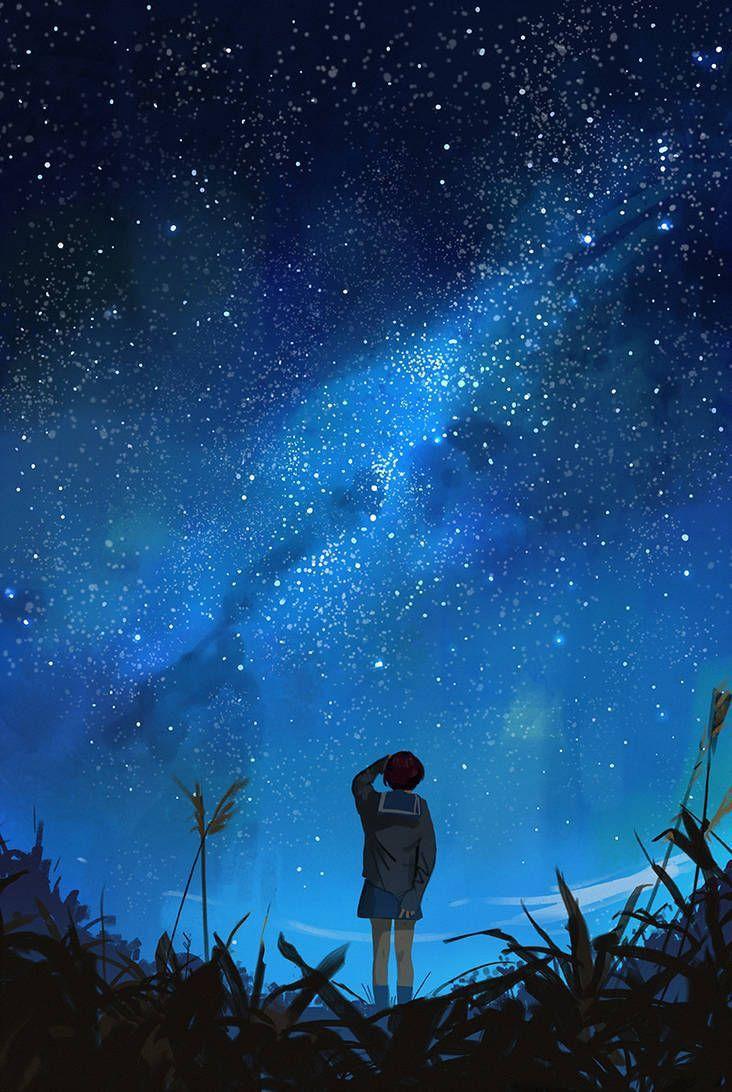 732x1092 Anime Picture.. hiatus. Sky anime, Sky aesthetic, Anime scenery