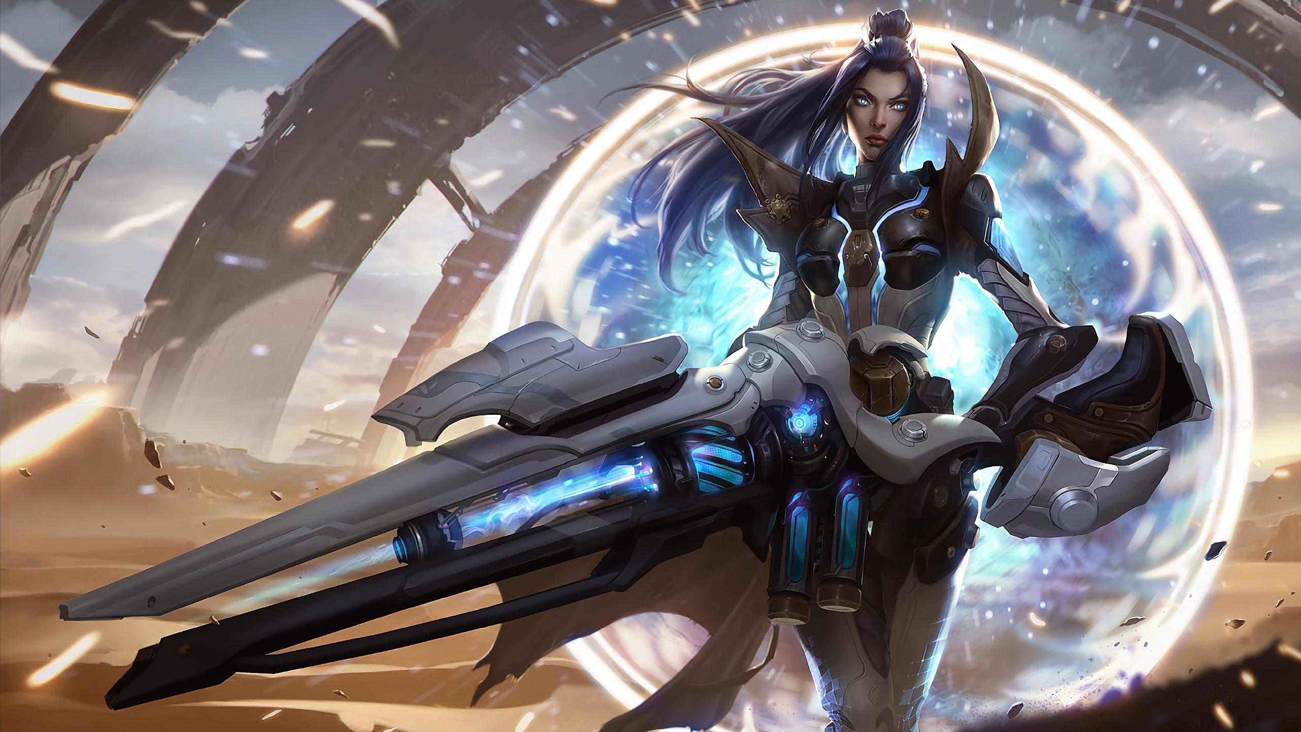 2560x1440 Wallpaper 4k Pulsefire Caitlyn LoL Splash Art League of Legends lol Wallpaper