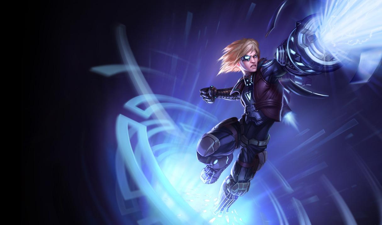 1215x717 Pulsefire Ezreal Skin of Legends Wallpaper