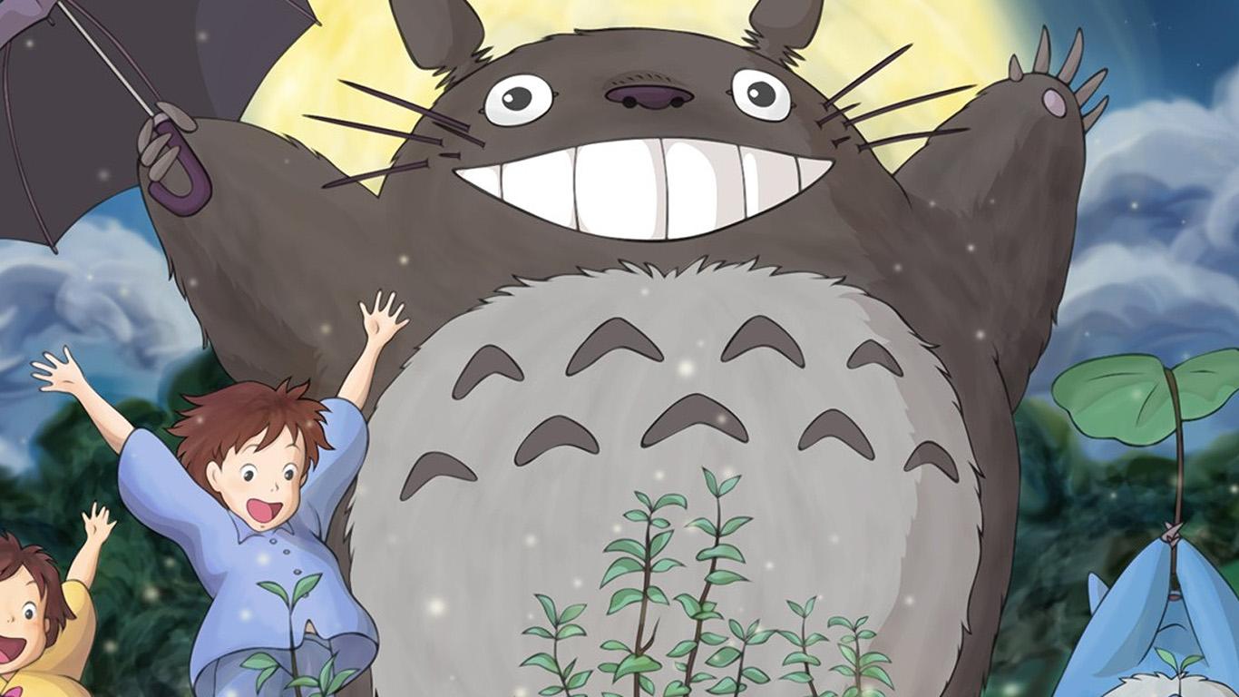 1366x768 wallpaper for desktop, laptop. totoro forest anime cute illustration art