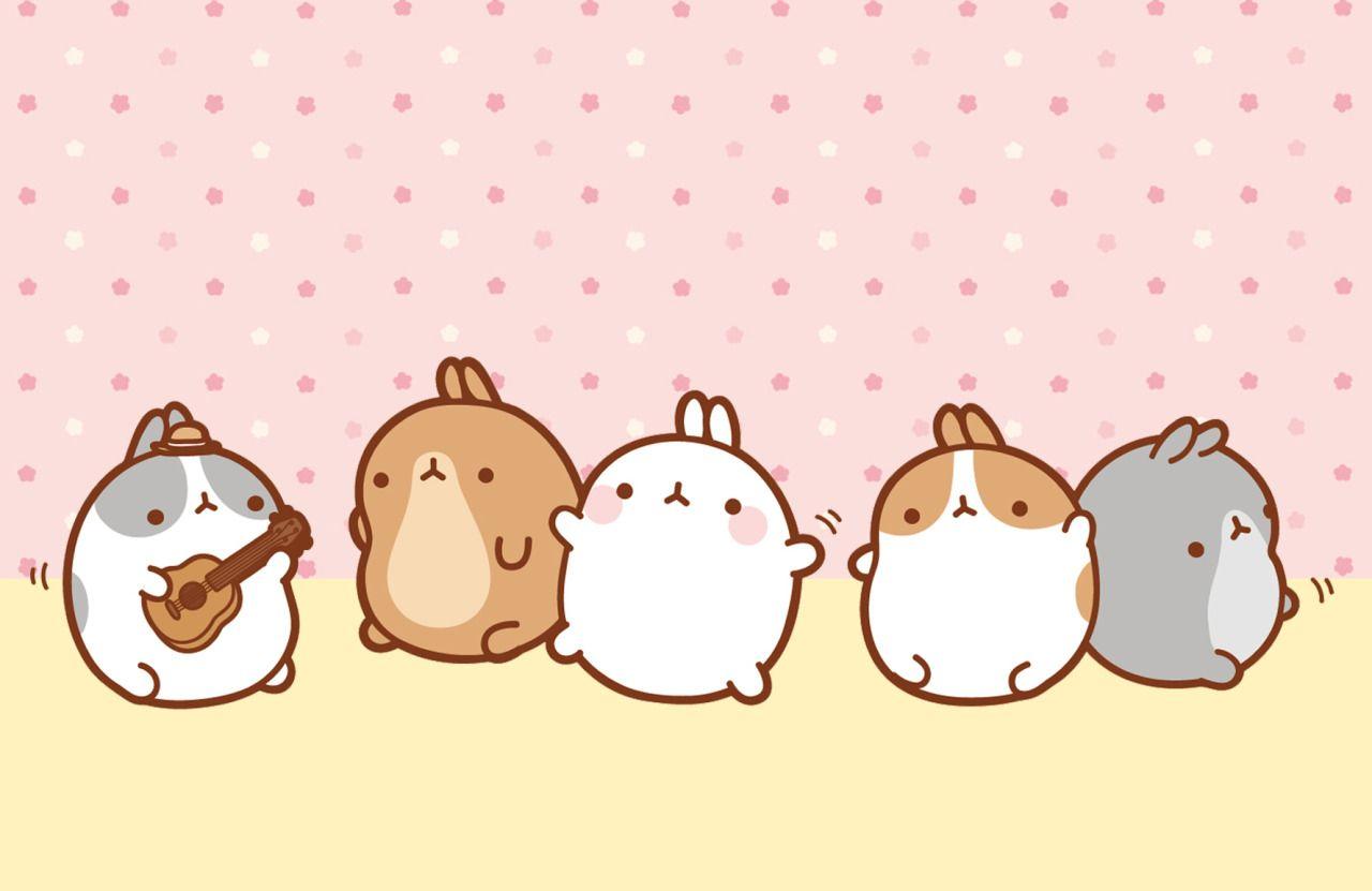 1280x831 MOLANG. Cute laptop wallpaper, Molang wallpaper, Kawaii wallpaper