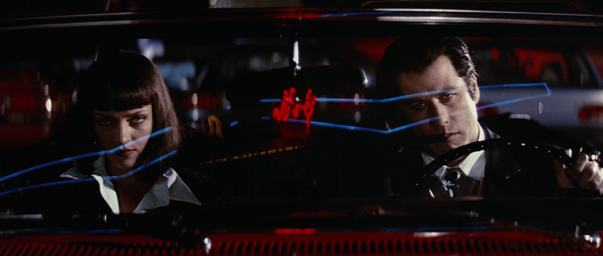 1920x814 Pulp Fiction HD: Mia Wallace & Vincent Vega Iconic Movie Momentx814