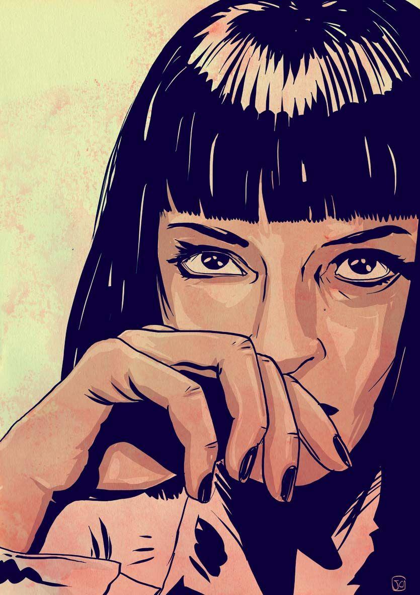 835x1181 Mia Wallace Phone Wallpaper