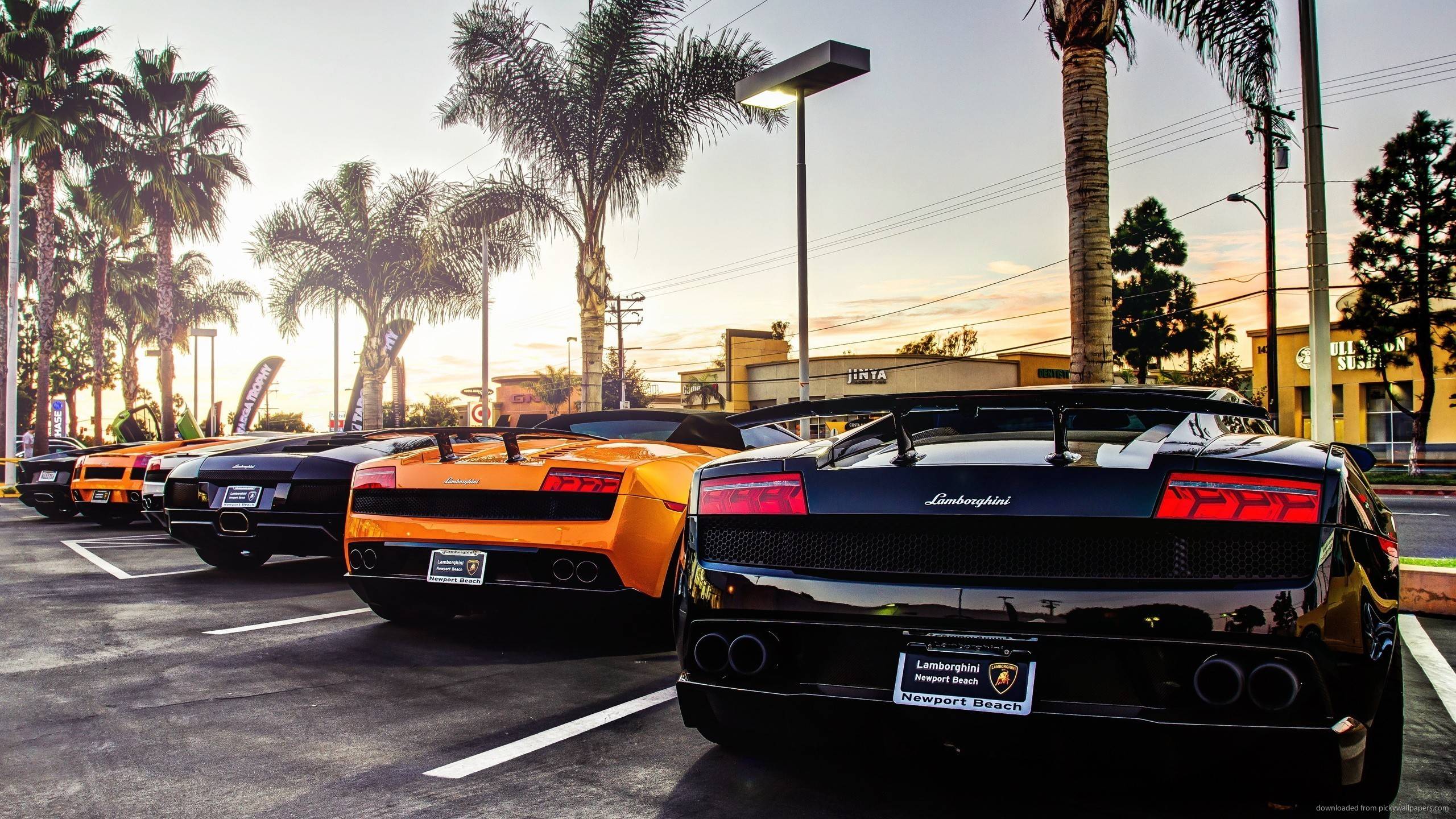 2560x1440 Lamborghini Newport Beach Hd Desktop Wallpaper